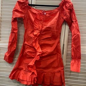 Ruffle Hem Mini Dress